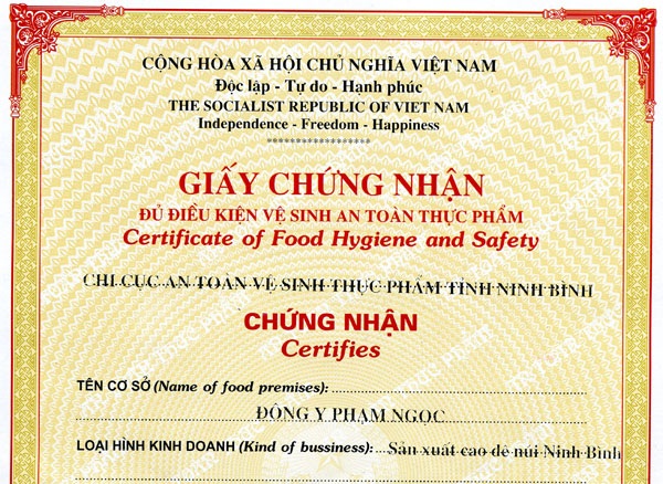 Thủ tục xin giấy phép chứng nhận vệ sinh an toàn thực phẩm tại Đà Nẵng